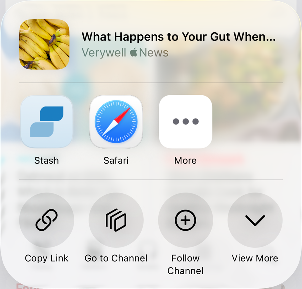 Saving content to Stash from the share sheet