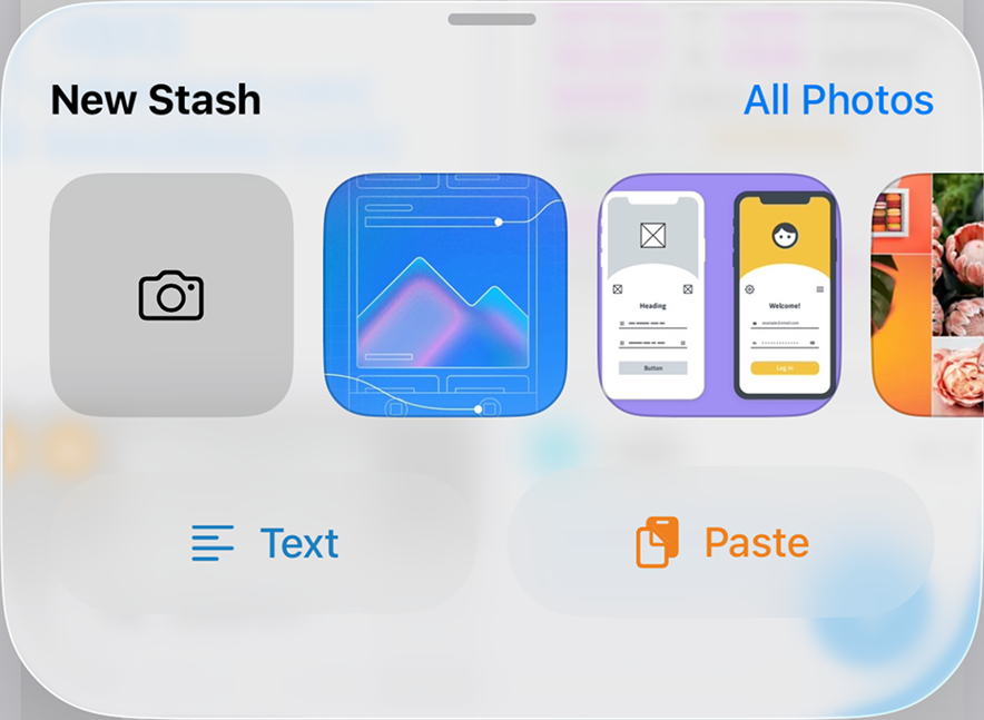 Stash in the iOS share sheet